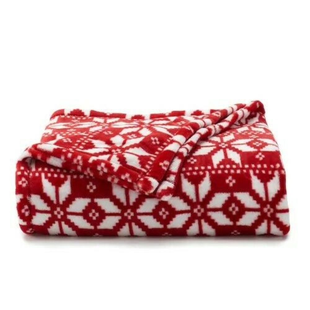 The Big One Plush Throw - "Red Fairilse " 5FTx6FT
